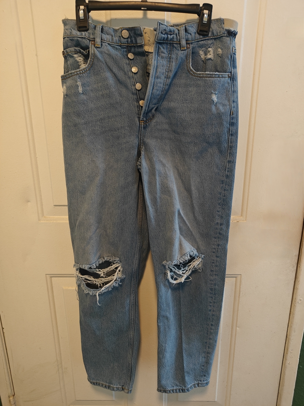 Boyish Light Blue Distressed Boyfriend Jeans